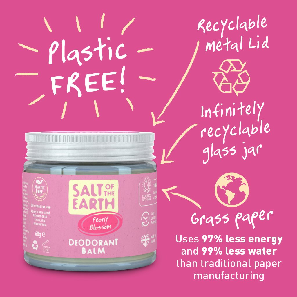 Plastic free natural deodorant balms
