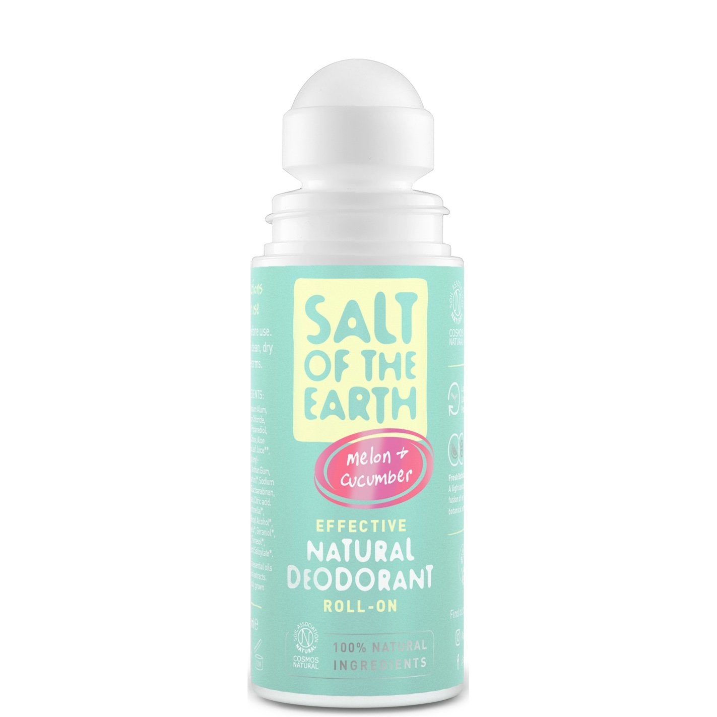 Melon & Cucumber Natural Roll-On Deodorant Salt of the Earth No Lid